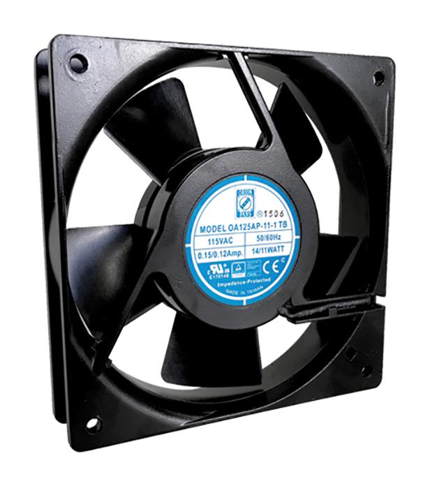 Orion Fans Oa125Ap-11-1Tb. Axial Fan, Ball, 75Cfm, 42Db, 11W, 115V