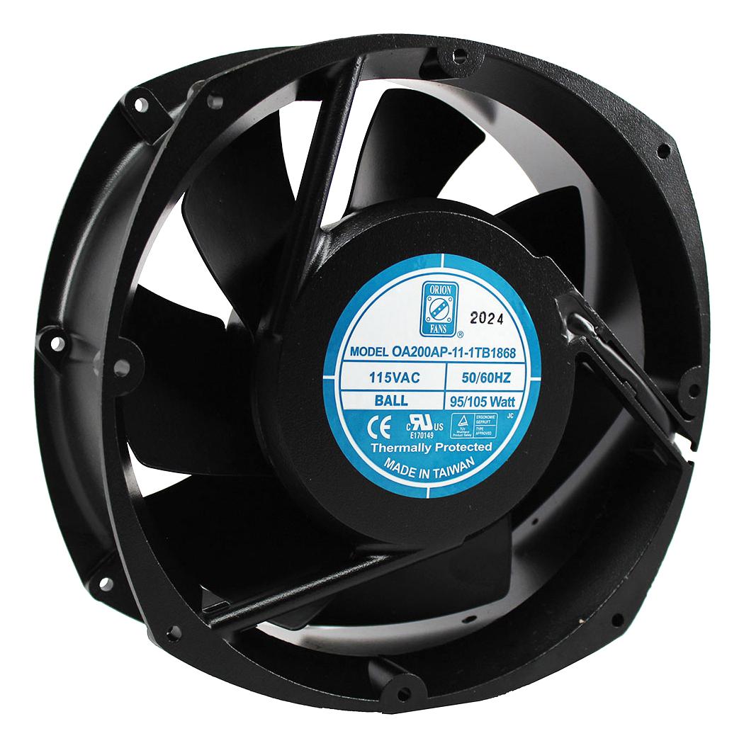 Orion Fans Oa200Ap-11-1Tb1868 Axial Fan, 485Cfm, 68Db, 105W, 115Vac