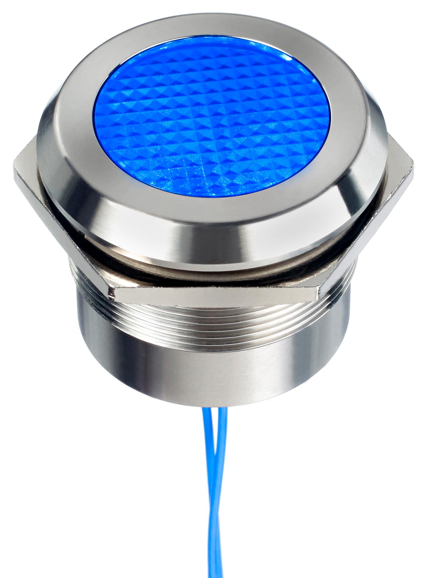 APEM Q30Y5Sxxb1Ae Led Panel Indicator, 30mm, Blu, 24V