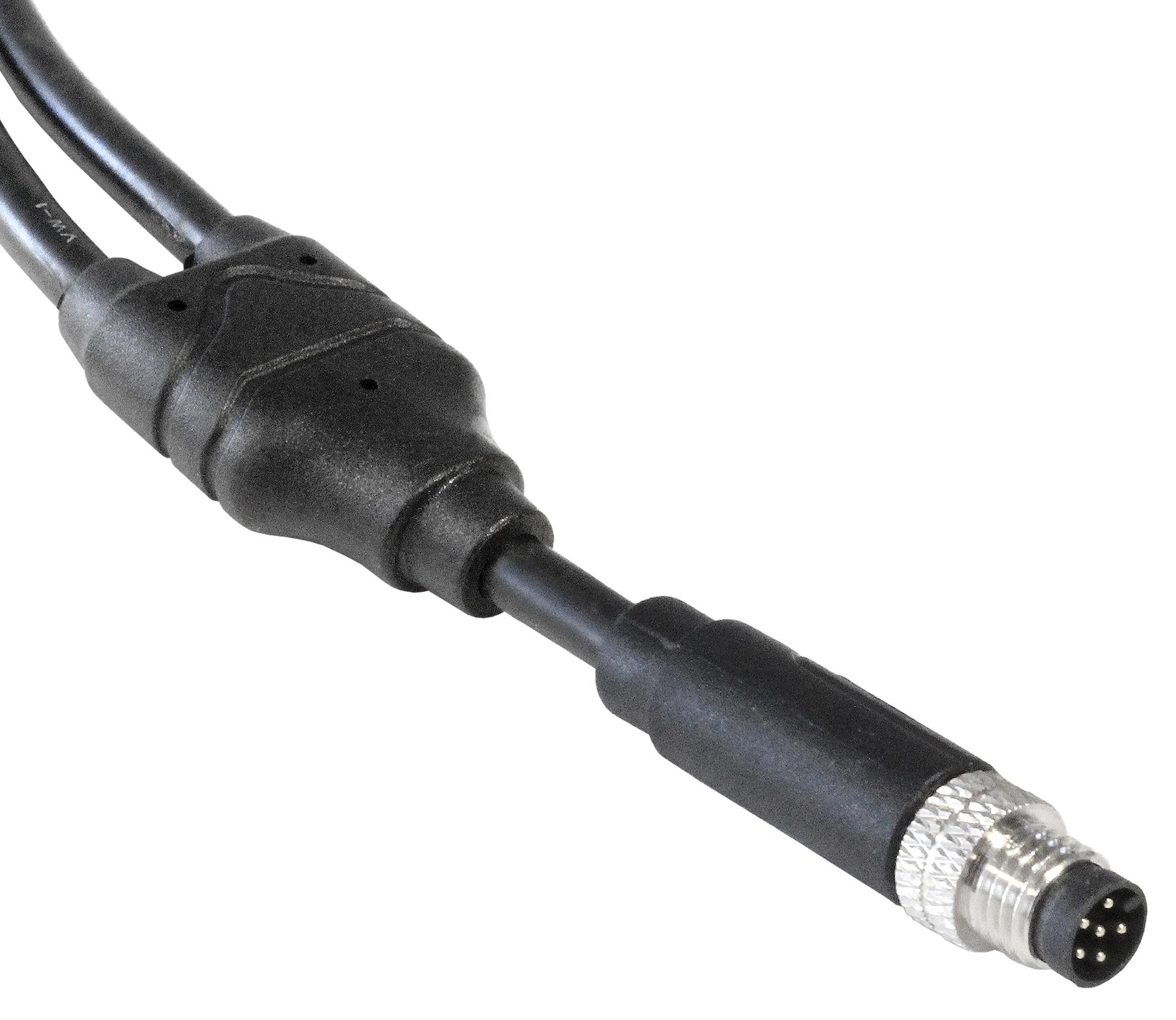 Bulgin Pxppvc08Fim06Ayt010Pvc. Sensor Cord, 6P M8 Plug-Free End, 3.3Ft