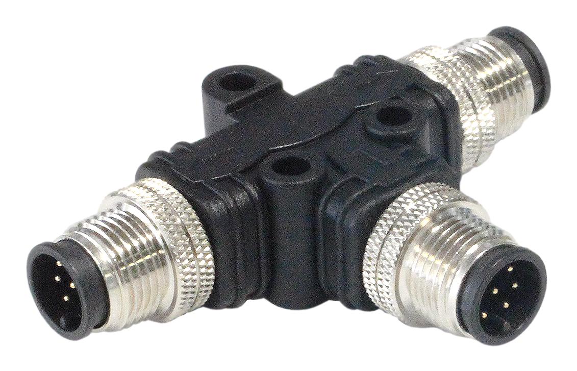 Bulgin Pxppvc12Tsmm08Afiifi. Sensor Splitter, 8P M12 Plug-2Xm12 Plug