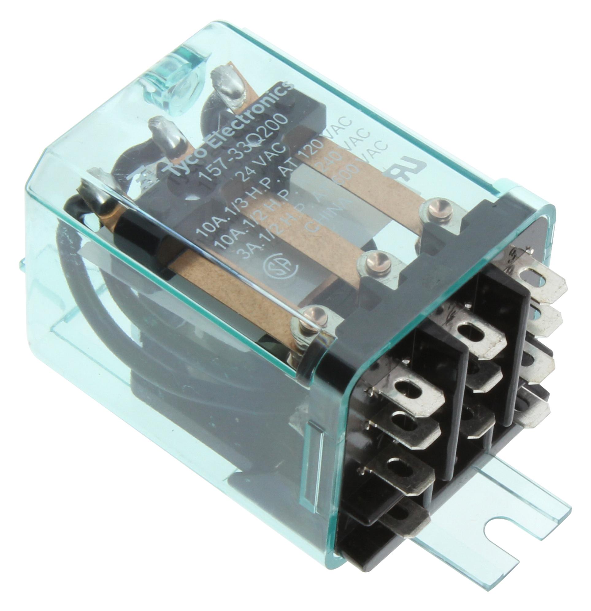 Cii / Te Connectivity 157-33Q200 Power Relay, 24Vac, 3Pdt, 10A