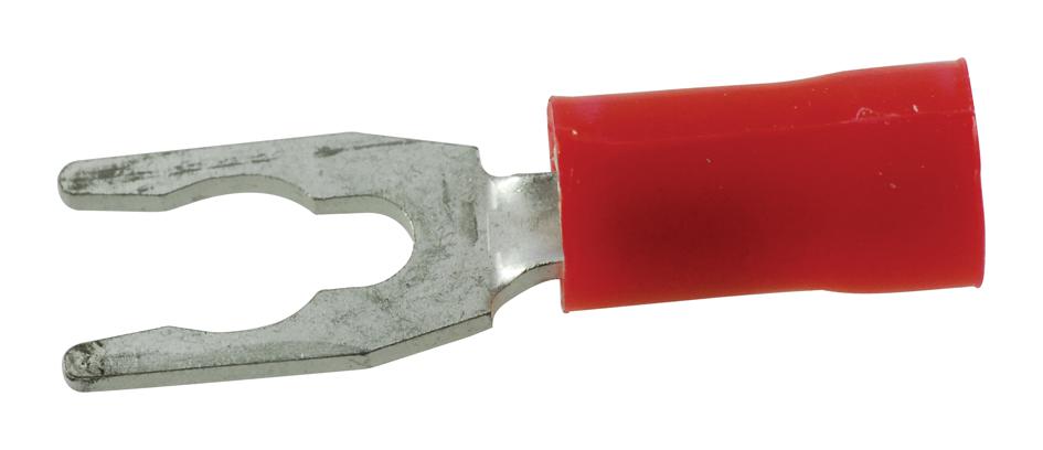 Amp Connectors / Te Connectivity 53241-2. Terminal, Spade/fork, #8, Crimp, Red