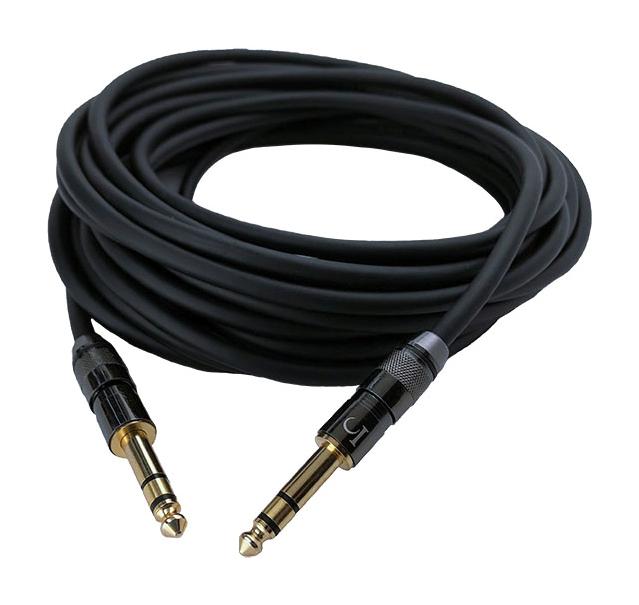 Io Audio Technologies Io-Bp176015-T3Mbk Cable Assy, 1/4 Stereo Plug-Plug, 15Ft