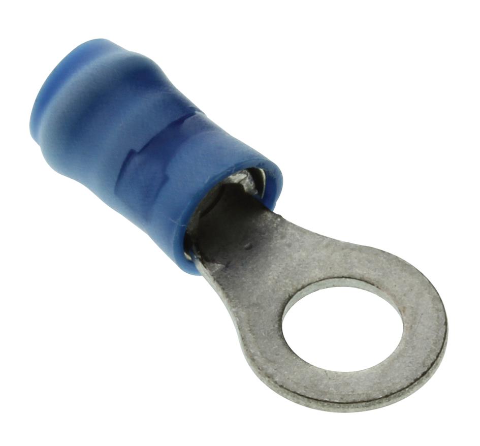 Amp Connectors / Te Connectivity 31903. Terminal, Ring Tongue, #10, Crimp, Blue