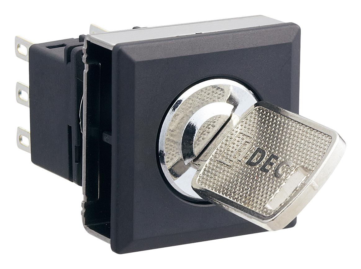 IDEC Lbw7K-2St1B Key Operated Sw, Spdt, 0.1A, 125V, 90Deg