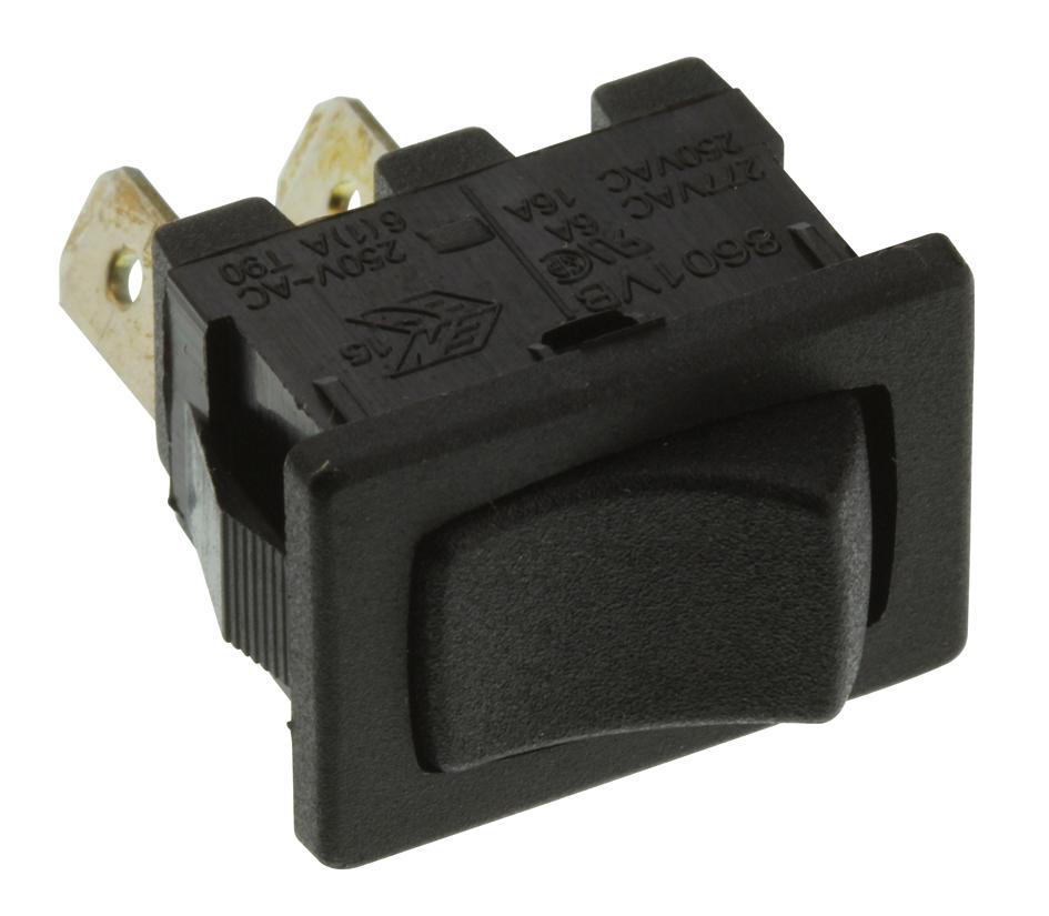 Arcolectric (Bulgin) H8601Vbbb Switch, Rocker, Spst, 16A, 250Vac, Black