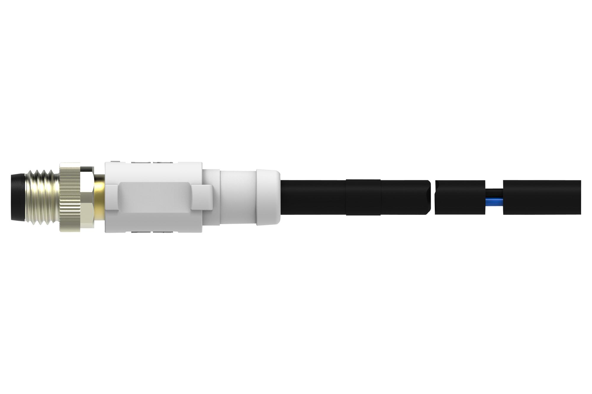 Te Connectivity T4061110004-004. M8 Cable St M 3M 4Pos Pvc Cable