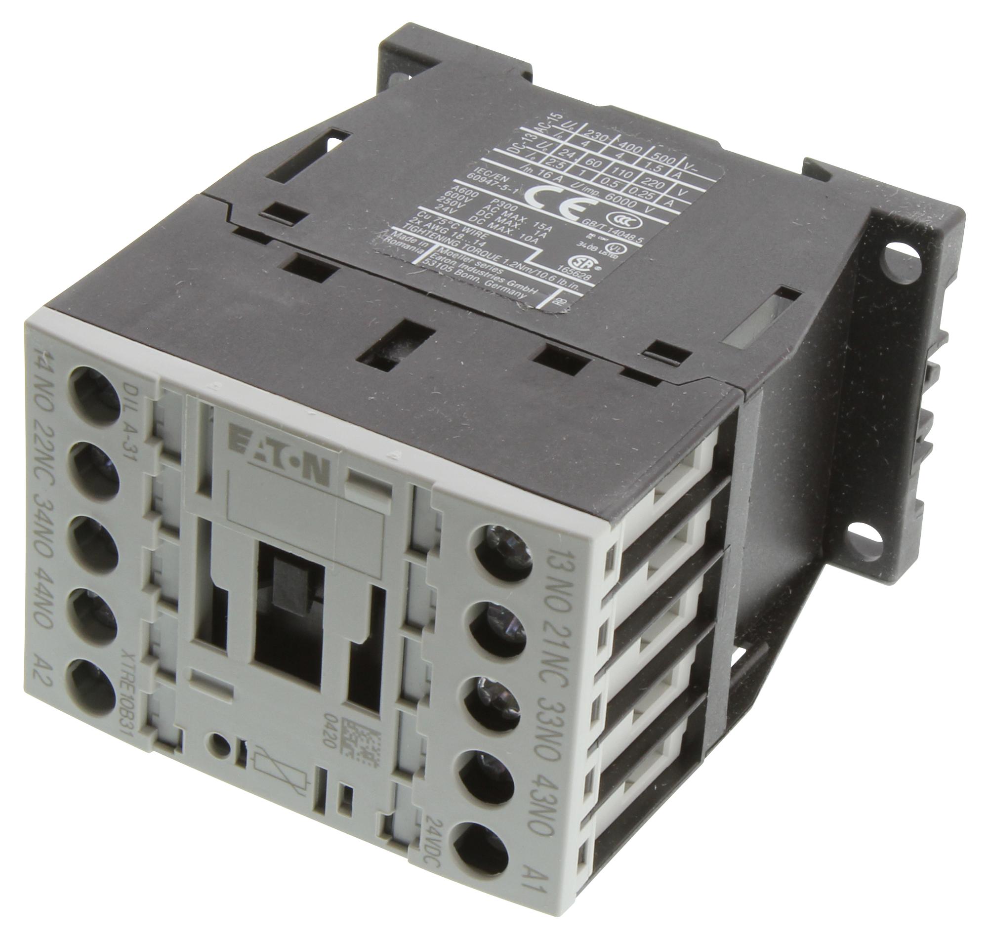 Eaton Cutler Hammer Xtre10B31Td Control Relay 10A Frame B 3No1Nc 24Vdc C