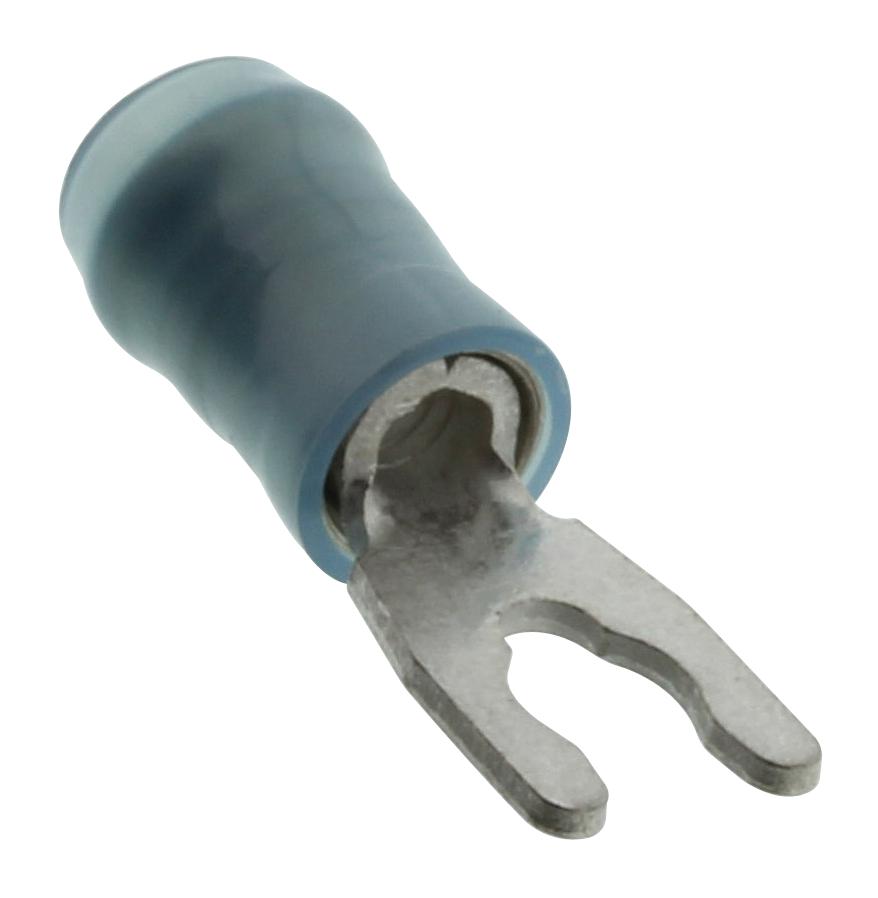 Amp Connectors / Te Connectivity 7-52935-1 Terminal, Spade/fork, #6, Crimp, Blue