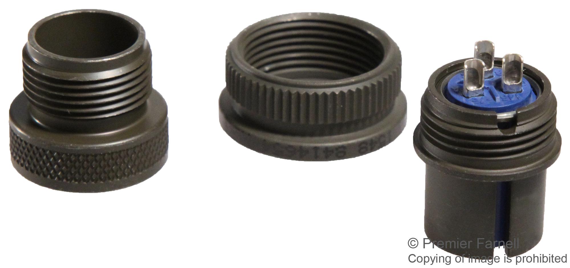 Amphenol Industrial Ms3106A14S-7S. Circular Connector Plug Size 14S, 3 Position, Cable