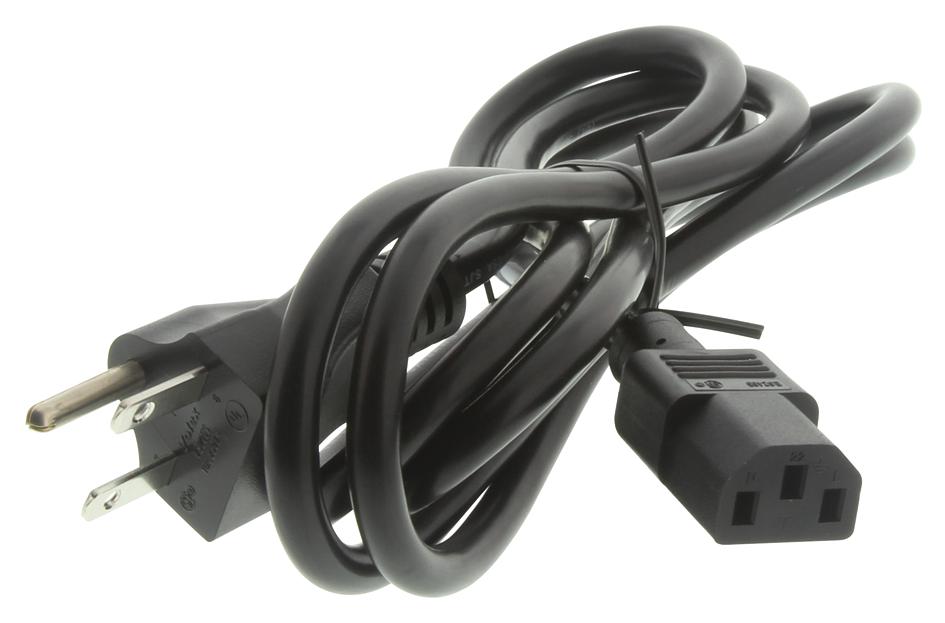 Volex 17568 10 C3 Power Cord Nema6-15P/iec, 79In, 10A, Black