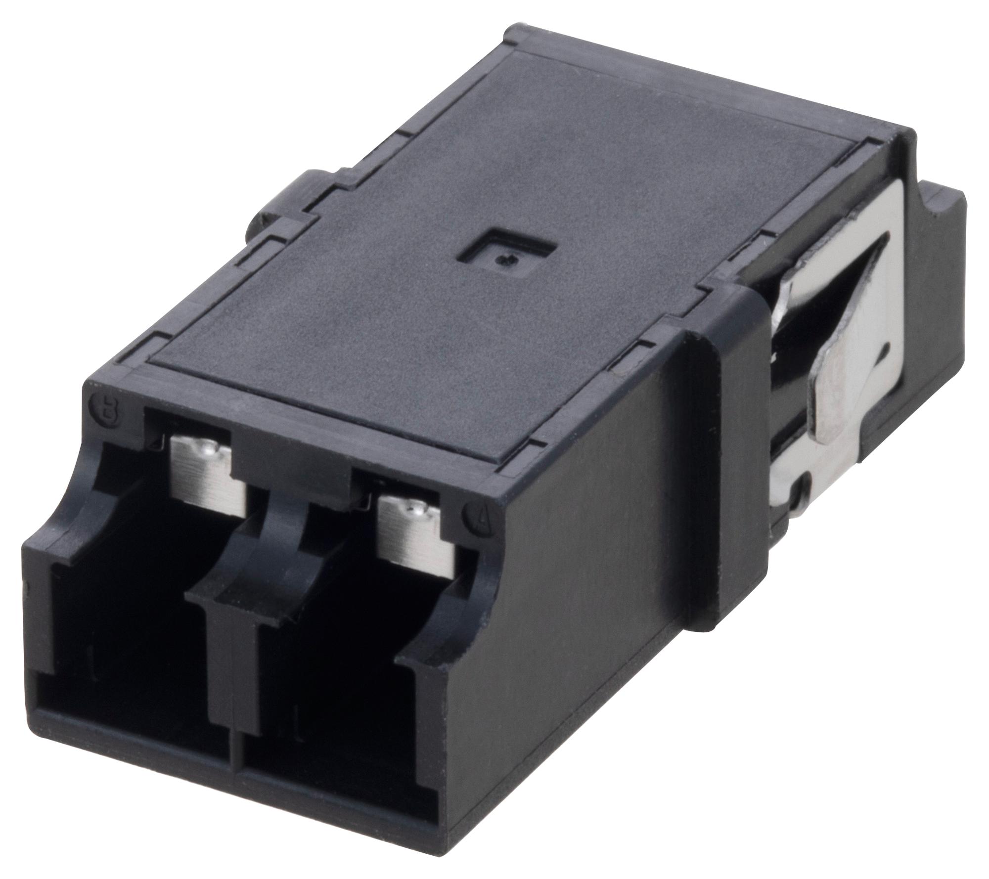 L-Com Foa-804-Blk Lc Internal Shutter Coupler, Duplex, No Flange, Black 97Ac8788