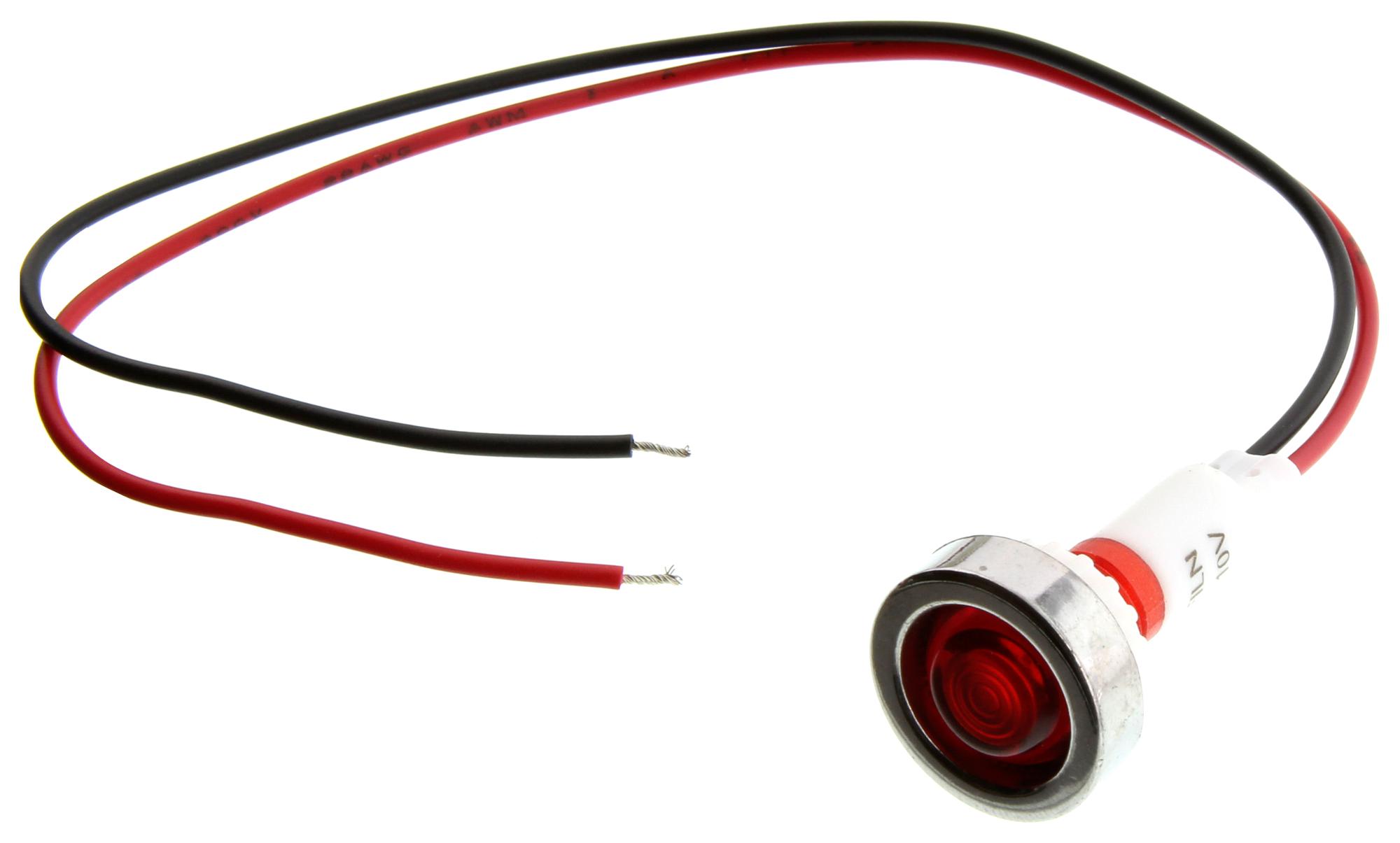 Mallory Fl1P-10Nw-1-R110V Led Red 10mm Nut 110Vac/dc Stk Â£ 99Ac2484