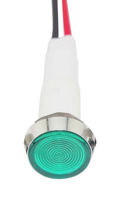 Mallory Fl1P-10Nw-4-G3V Led Panel Indicator, Green, 3V, 10mm