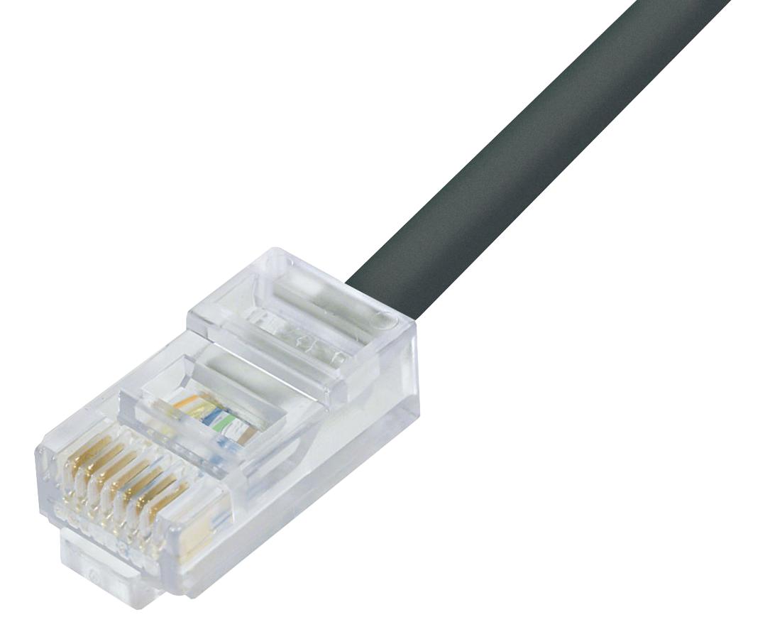 L-Com Trd855Od-75 Patch Cord, Rj45 Plug-Plug, 75Ft, Black