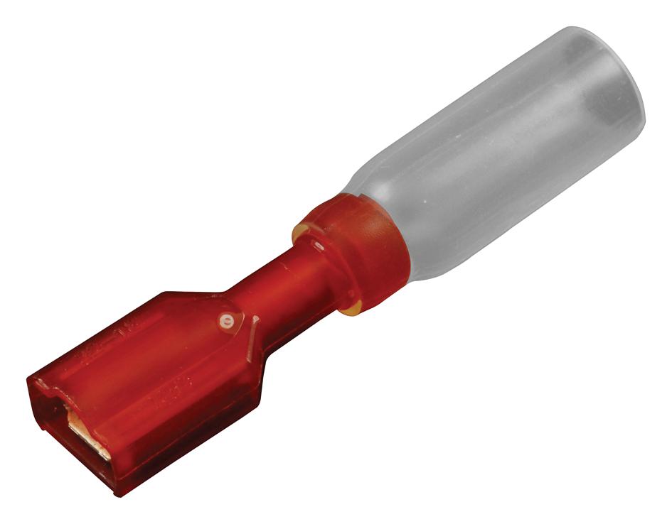 Abb Thomas & Betts Del-Ras18-250Ax Terminal, Female DisConnectorect, 0.25, Crimp, Red