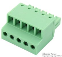 Pluggable Terminal Block, 3.81 mm, 5 Ways, 28AWG to 16AWG, 1.5 mm², Screw,  8 A