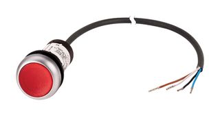 Eaton Cutler Hammer C22-Dl-R-K01-24-P62 Pb Sw, Illum, Spst-Nc, Red, Wire Leaded