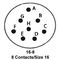 ITT CANNON KPT01A16-8SW