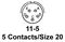 AMPHENOL AEROSPACE D38999/20JB5SD